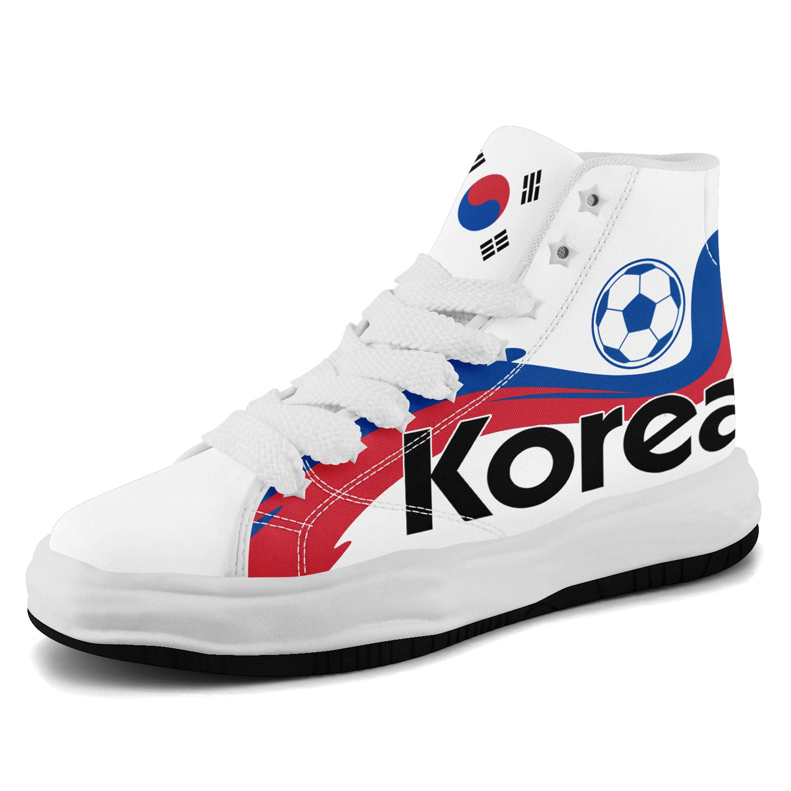 Custom South Korea 2026 World Cup Sneakers DIY Country Flag Running Shoes Lightweight Sport Shoes Gift for Football Fans Personalized Team Name and Logo FN039-F009106-3