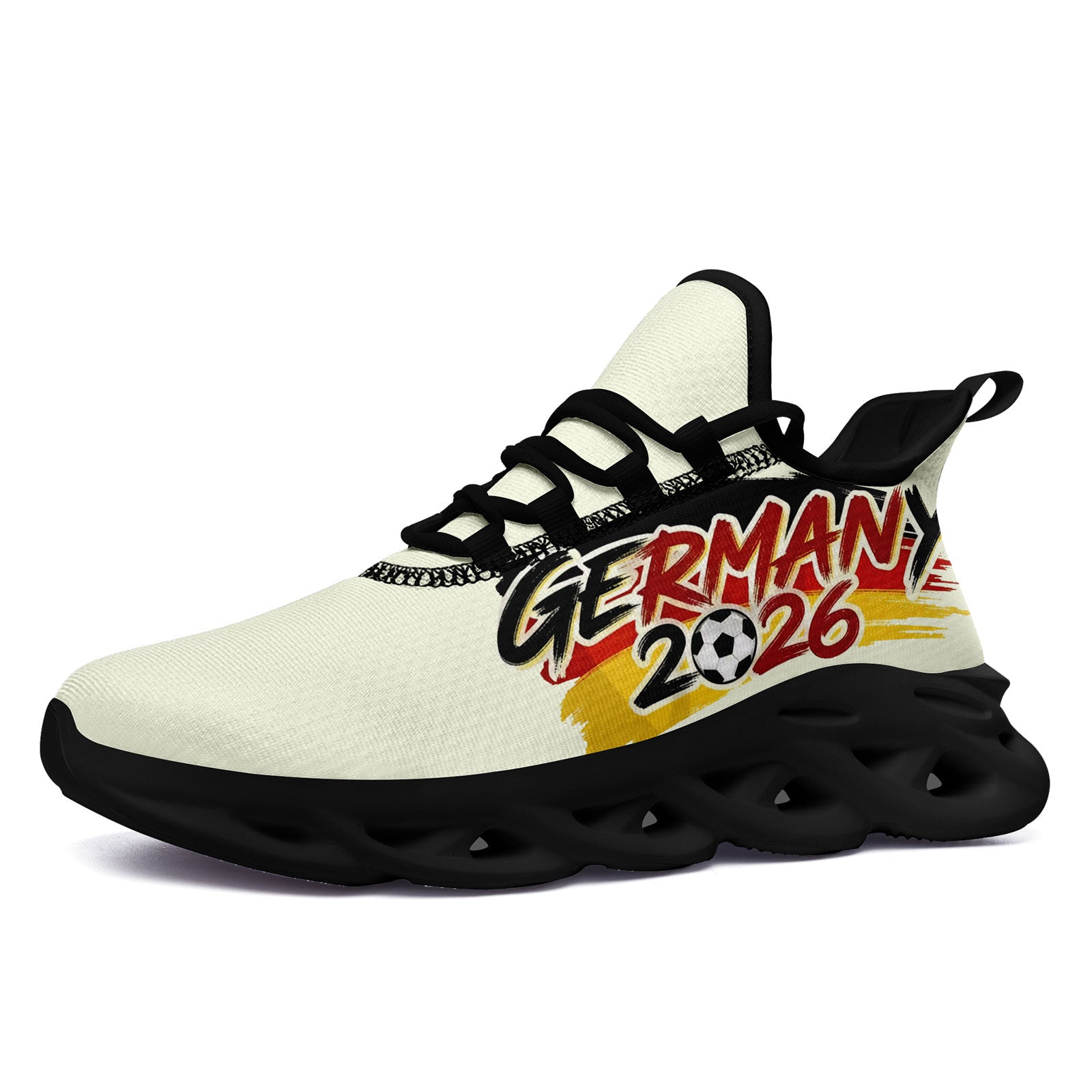 Custom Germany 2026 World Cup Sneakers DIY Country Flag Running Shoes Lightweight Sport Shoes Gift for Football Fans Personalized Team Name and Logo FN003-F025035-10