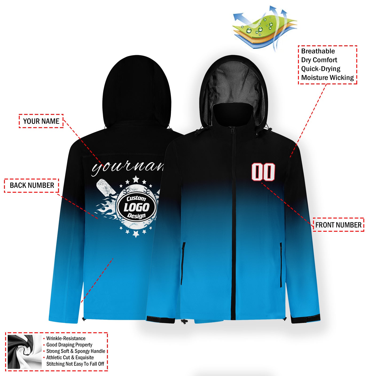Custom Outerwear Personalized for Performance: Design Your Own. YW-23006-1-E025018-16