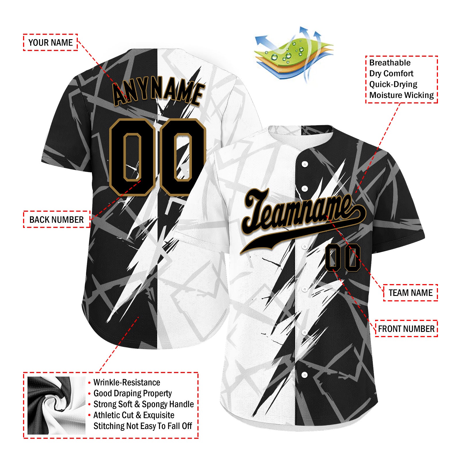 Custom Personalized Authentic Baseball Jersey BSBJ01-E027003