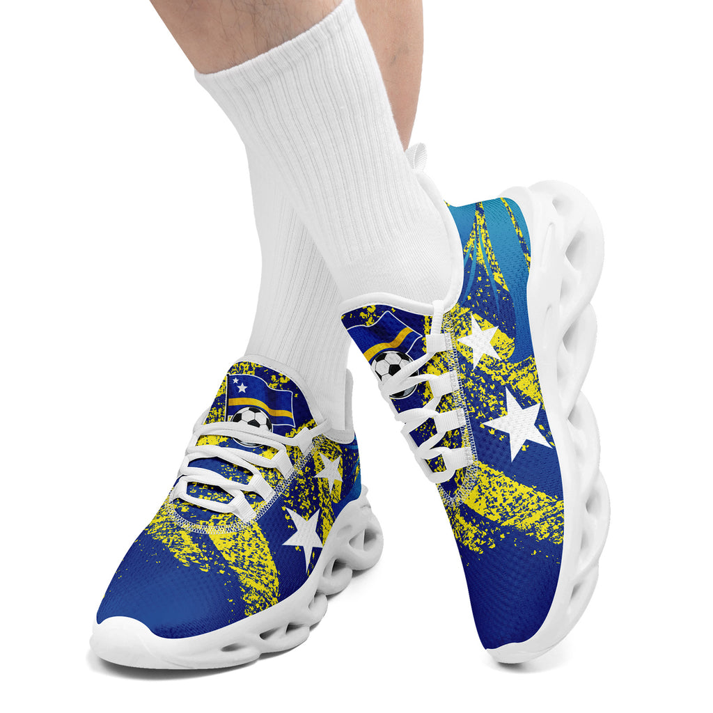 Custom Curaçao 2026 World Cup Sneakers DIY Country Flag Running Shoes Lightweight Sport Shoes Gift for Football Fans Personalized Team Name and Logo FN003-F009074-4