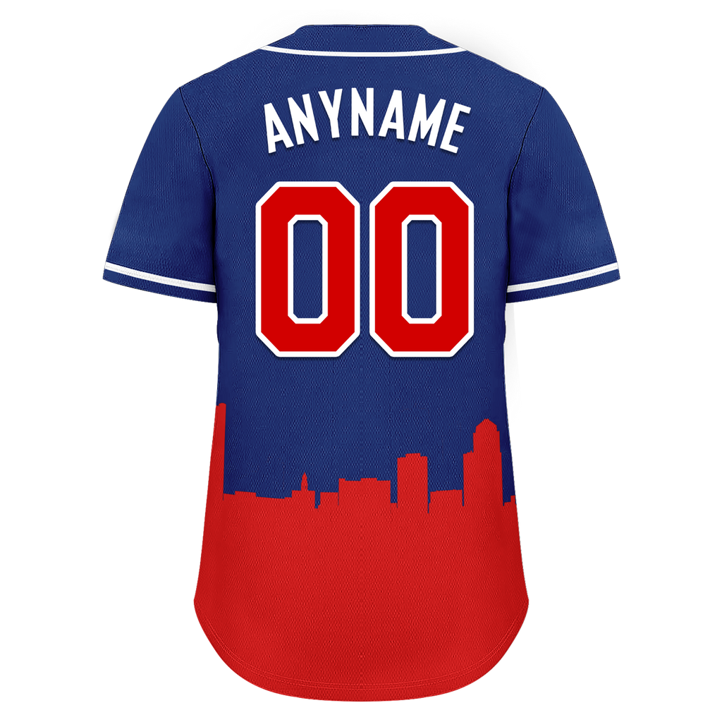Custom Blue Red City Edition Personalized Authentic Baseball Jersey BSBJ01-D017136