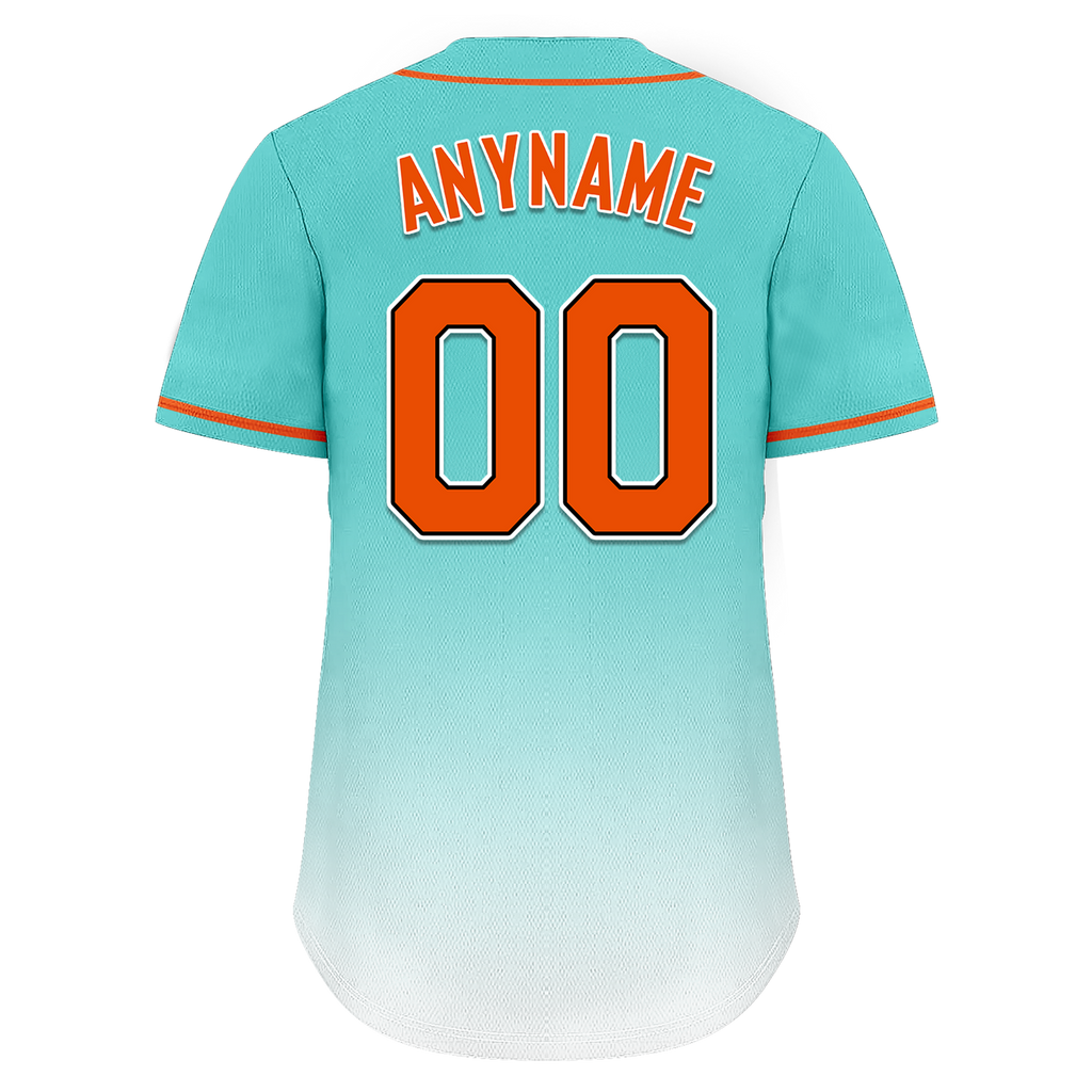 Custom Cyan White Fade Fashion Personalized Authentic Baseball Jersey BSBJ01-D0a70e8