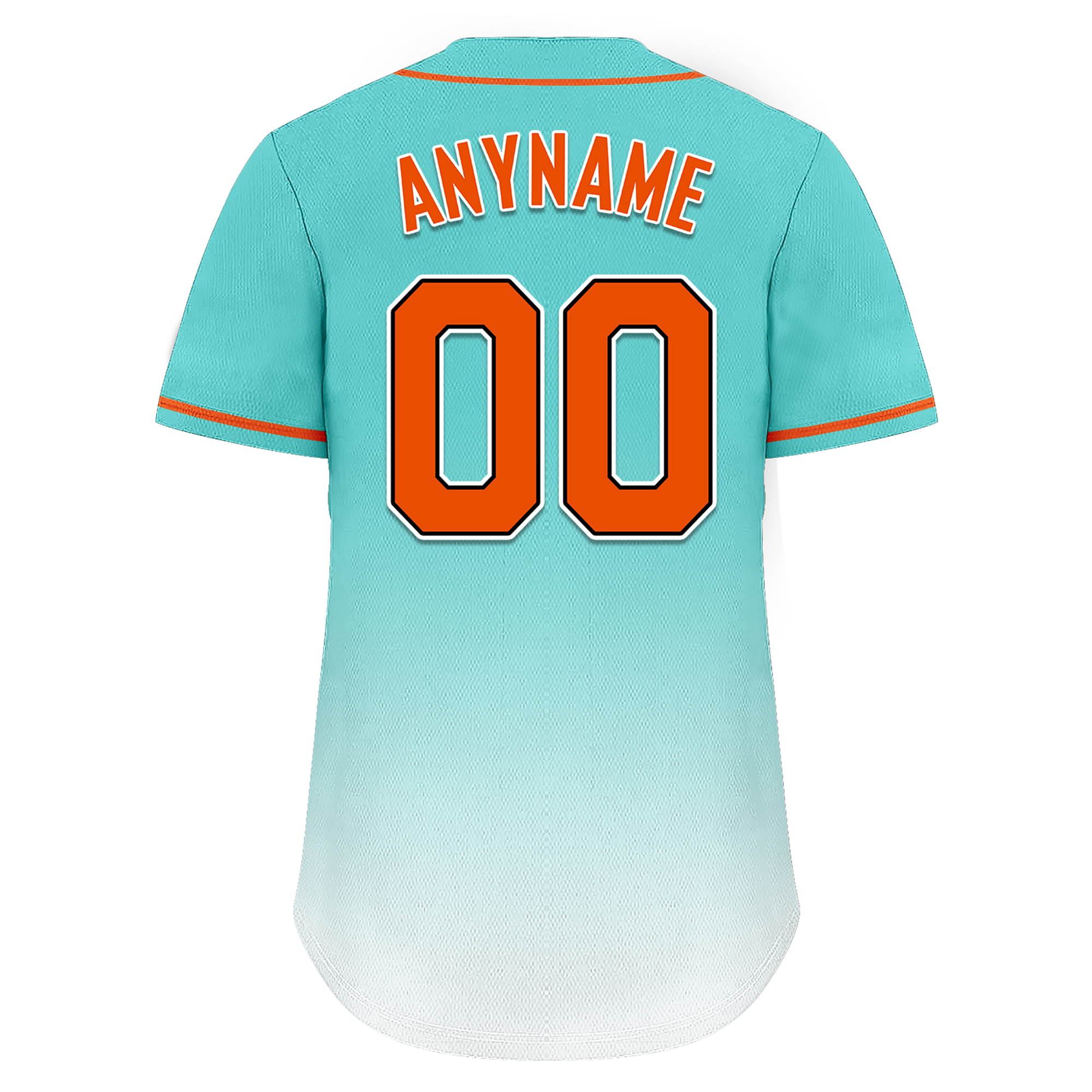 Custom Cyan White Fade Fashion Personalized Authentic Baseball Jersey BSBJ01-D0a70e8