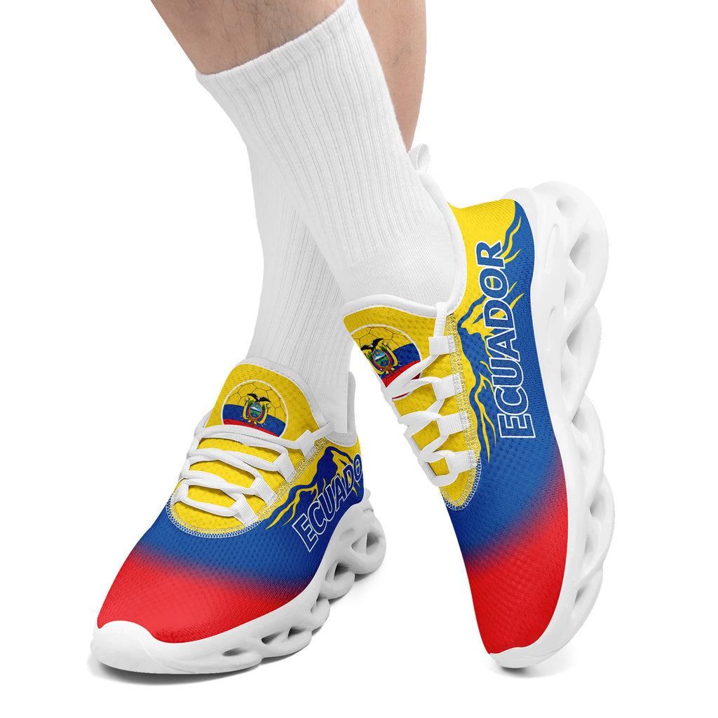 Custom Ecuador 2026 World Cup Sneakers DIY Country Flag Running Shoes Lightweight Sport Shoes Gift for Football Fans Personalized Team Name and Logo FN003-F009077-5