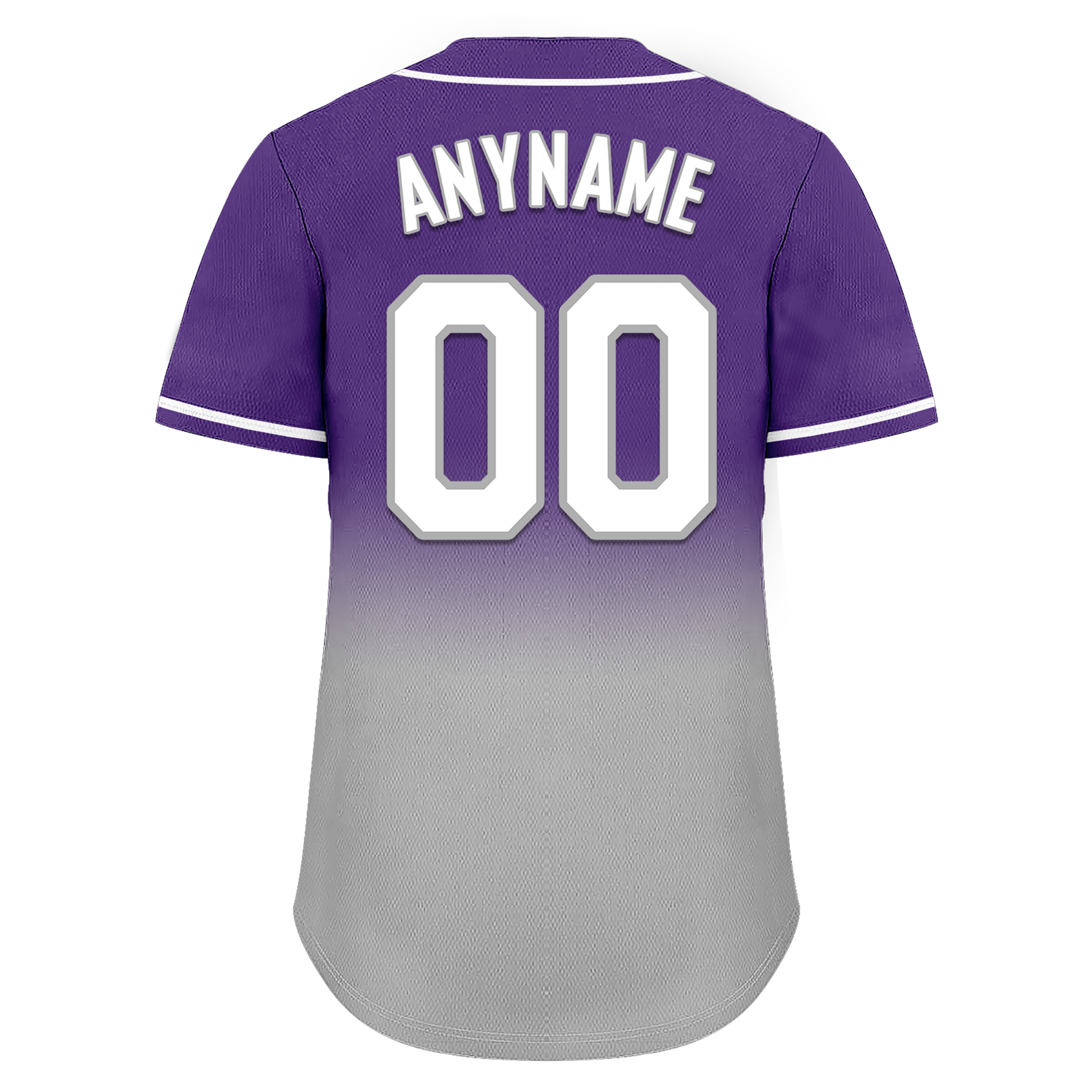 Custom Purple Grey Fade Fashion Personalized Authentic Baseball Jersey BSBJ01-D0a70cd