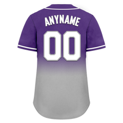 Custom Purple Grey Fade Fashion Personalized Authentic Baseball Jersey BSBJ01-D0a70cd