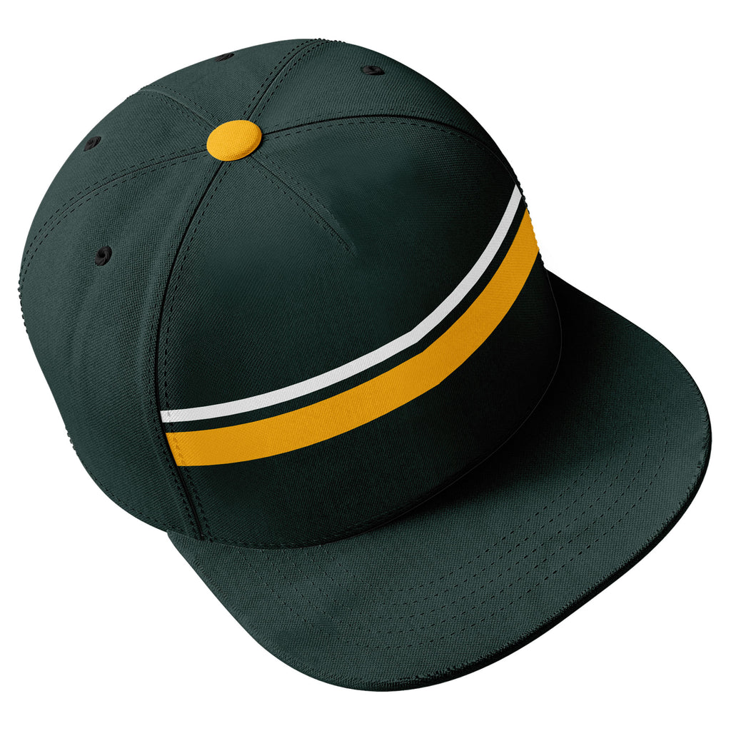Custom Green Green Bay Hat Sport Design Cap Stitched Adjustable Personalized PR067B-D020262-13