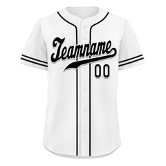 Custom White Classic Style Black Personalized Authentic Baseball Jersey UN002-bd0b00d8-bf