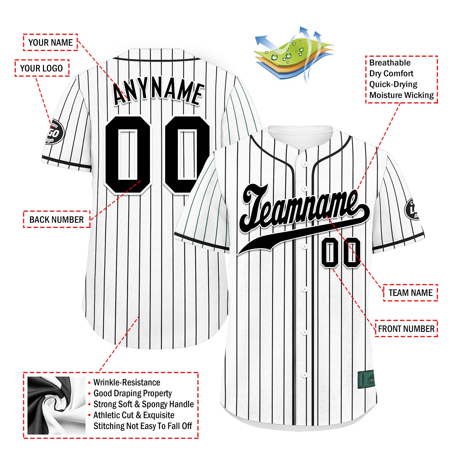 Custom Stripe Fashion Personalized Authentic Baseball Jersey BSBJ01-E025078-3