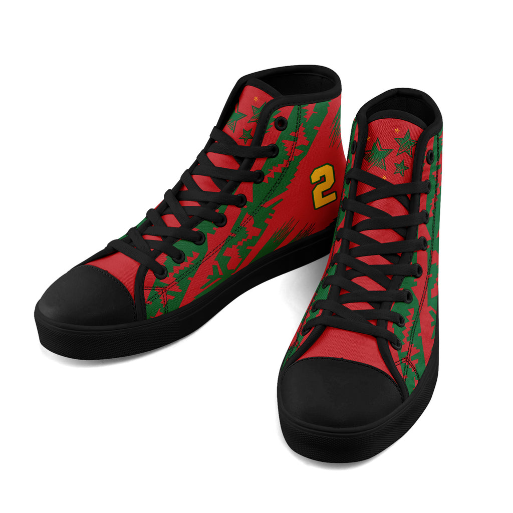Custom Morocco 2026 World Cup Sneakers DIY Country Flag Running Shoes Lightweight Sport Shoes Gift for Football Fans Personalized Team Name and Logo FN024-F009121-2