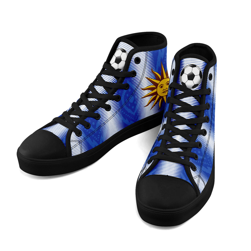 Custom Uruguay 2026 World Cup Sneakers DIY Country Flag Running Shoes Lightweight Sport Shoes Gift for Football Fans Personalized Team Name and Logo FN024-F009089-1
