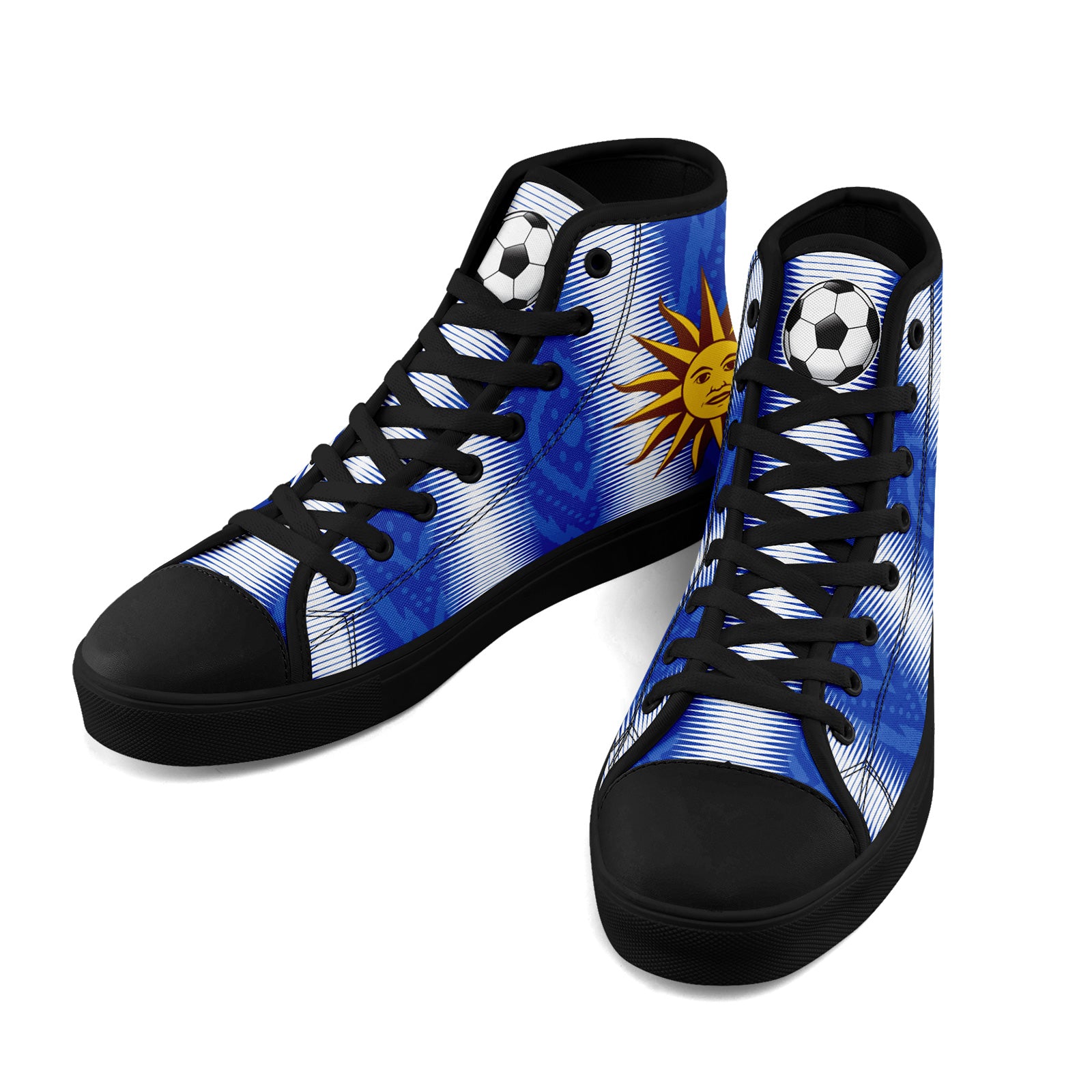 Custom Uruguay 2026 World Cup Sneakers DIY Country Flag Running Shoes Lightweight Sport Shoes Gift for Football Fans Personalized Team Name and Logo FN024-F009089-1