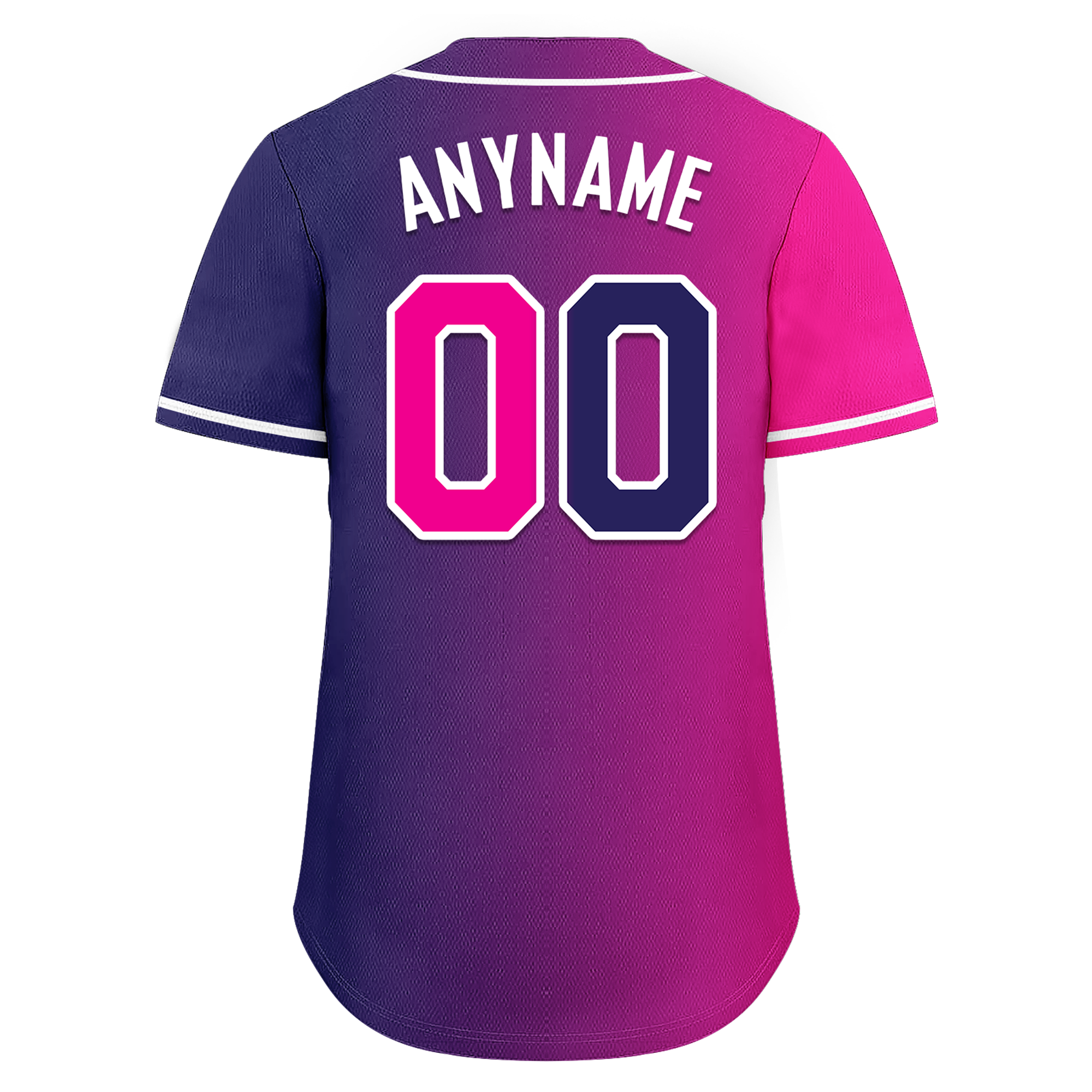 Custom Pink Blue Gradient Fashion Personalized Authentic Baseball Jersey BSBJ01-D0a7aab
