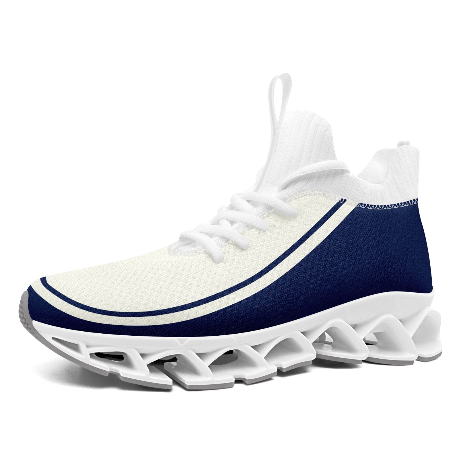 Custom Cream Navy Maxsoul Shoes Personalized Sneaker FN030XD-D020388-12