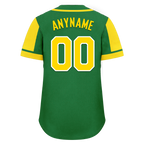 Custom Green Yellow Raglan Sleeves Personalized Authentic Baseball Jersey BSBJ01-D017191