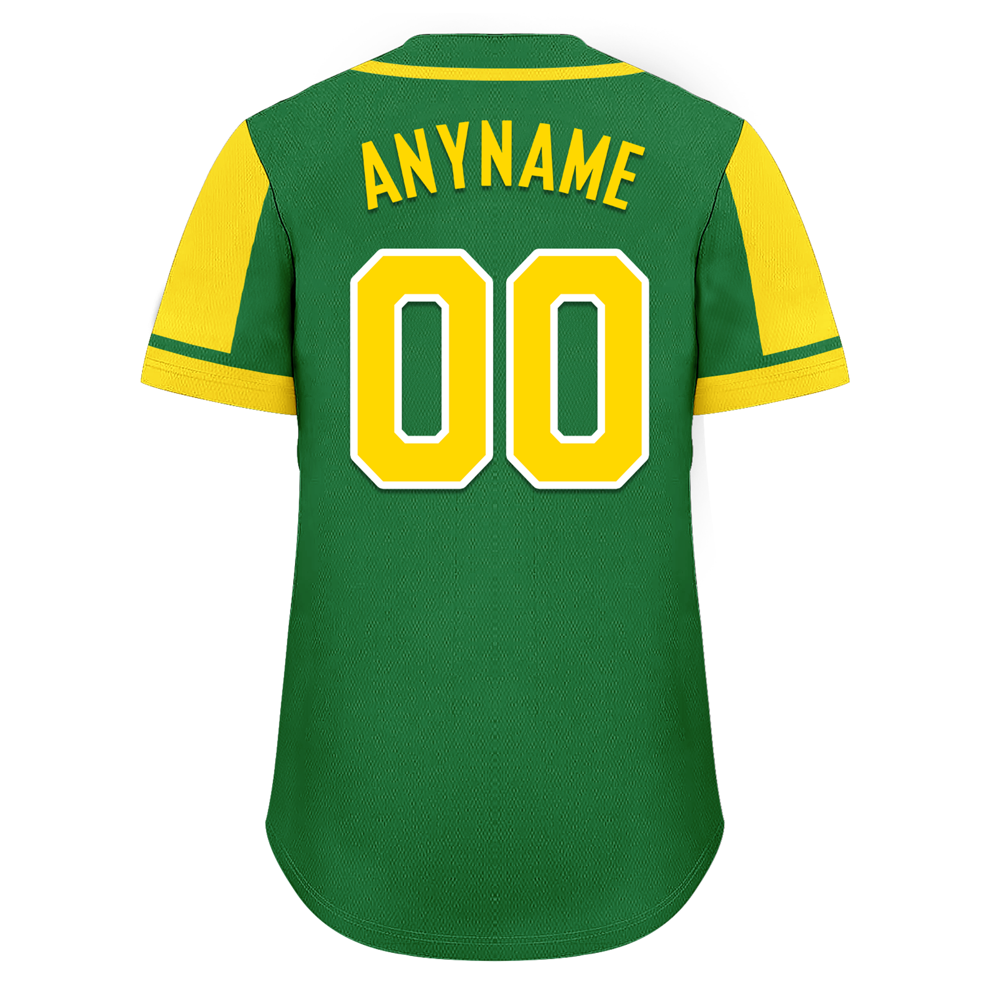Custom Green Yellow Raglan Sleeves Personalized Authentic Baseball Jersey BSBJ01-D017191