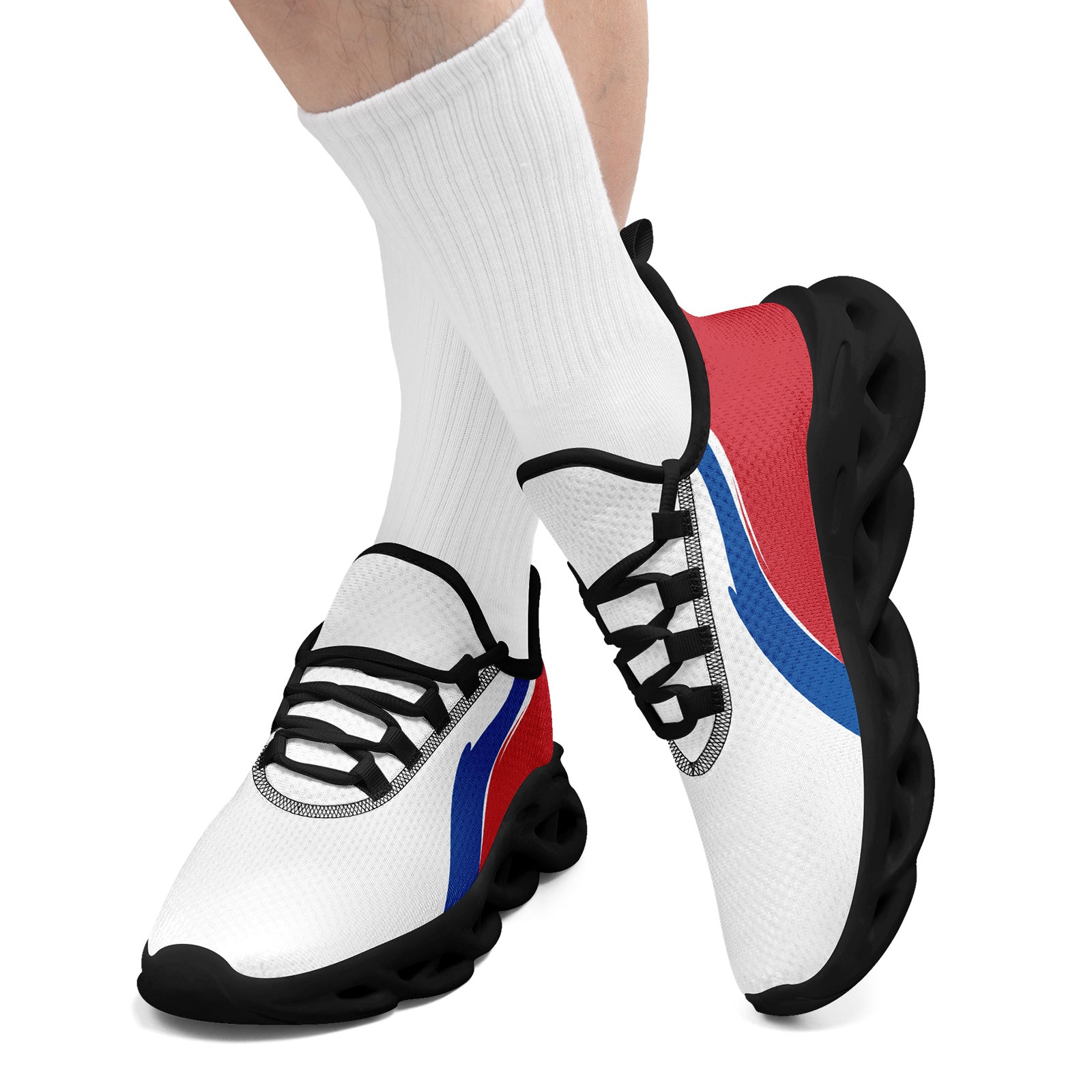 Custom South Korea 2026 World Cup Sneakers DIY Country Flag Running Shoes Lightweight Sport Shoes Gift for Football Fans Personalized Team Name and Logo FN003-F009130-3