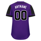 Custom Purple Black Raglan Sleeves Personalized Authentic Baseball Jersey BSBJ01-D017185