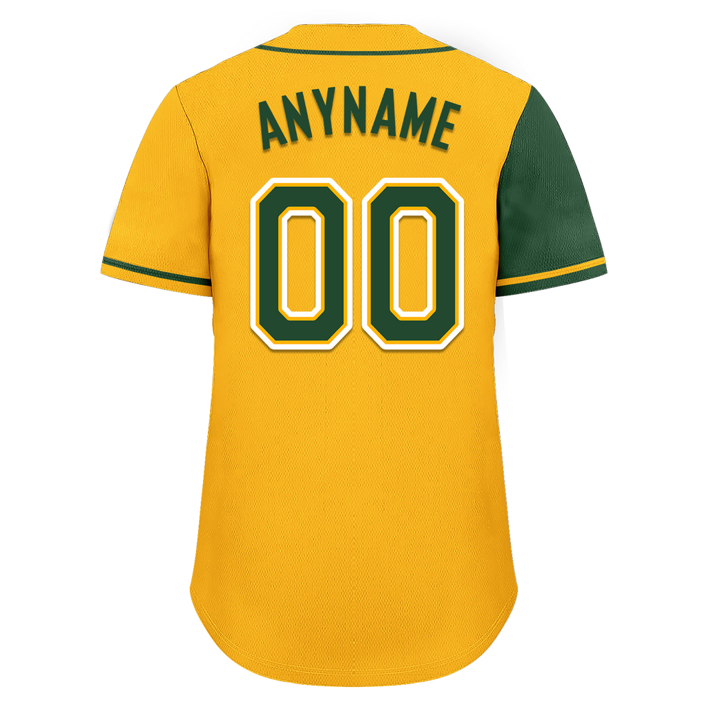 Custom Green Yellow Skull Fashion Personalized Authentic Baseball Jersey BSBJ01-D017154