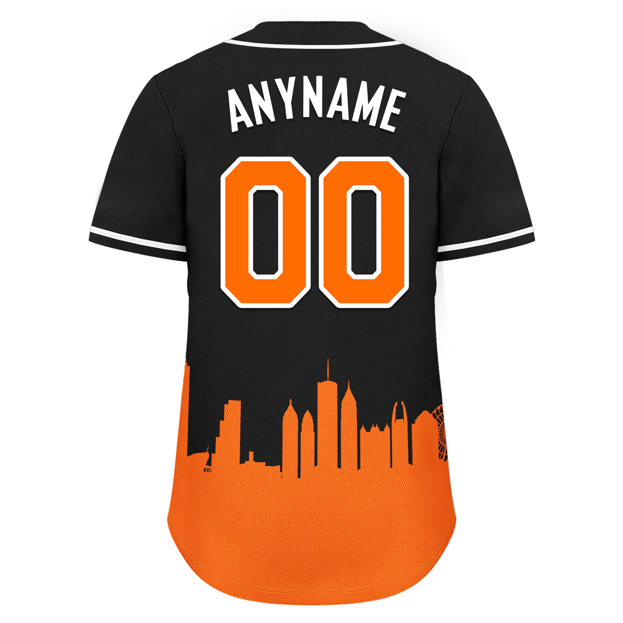 Custom Black Orange City Edition Personalized Authentic Baseball Jersey BSBJ01-D017133