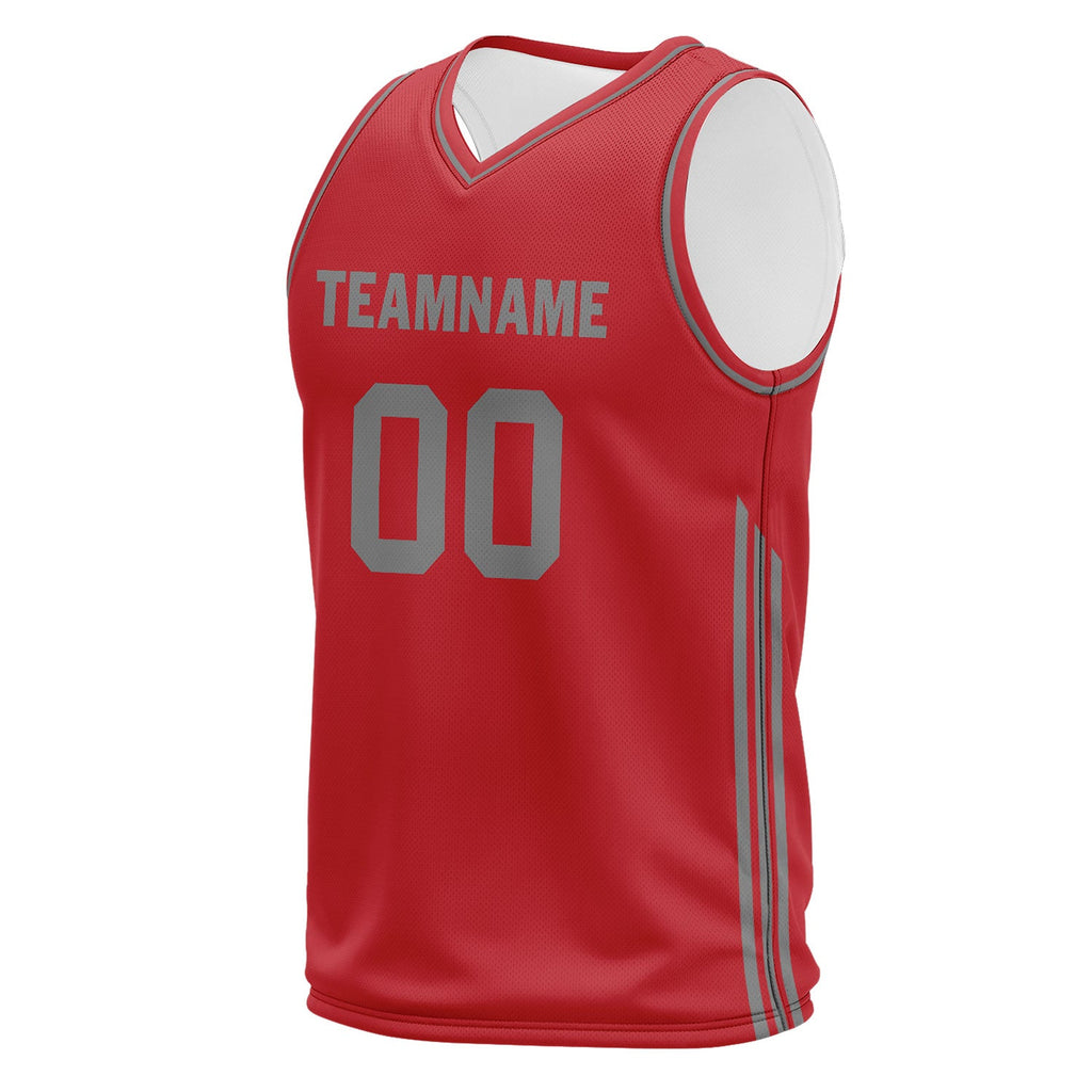 Custom Red Classic Style Sports Uniform Basketball Jersey BBJ01-D020105-1