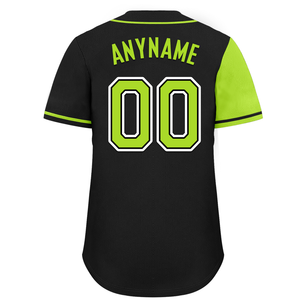 Custom Green Black Skull Fashion Personalized Authentic Baseball Jersey BSBJ01-D017153