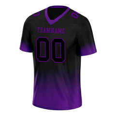 Custom Black Purple Fade Fashion Personalized Authentic Football Jersey FBJ02-D06088