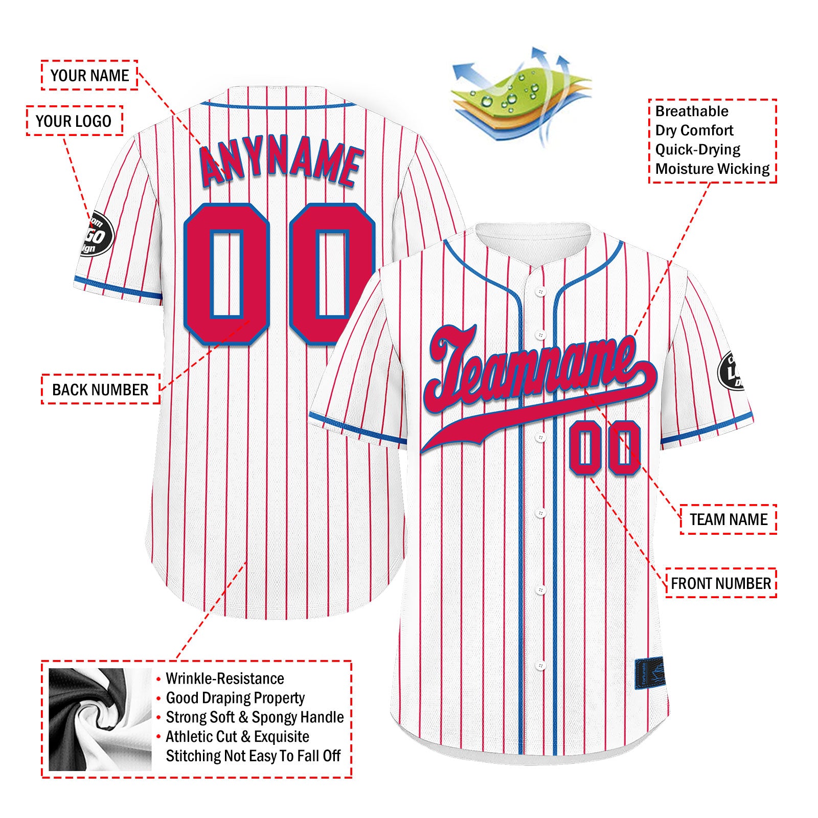 Custom Stripe Fashion Personalized Authentic Baseball Jersey BSBJ01-E025078-15