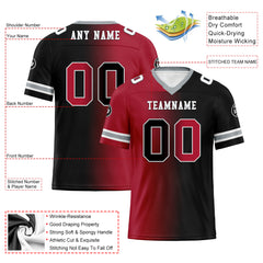 Custom Red Black Georgia Personalized Authentic Football Jersey FBJ02-D028017-2