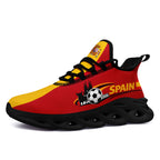 Custom 2026 World Cup Spain Sneakers DIY Country Flag Running Shoes Lightweight Sport Shoes Gift for Football Fans Personalized Team Name and Logo FN003-F027068-1