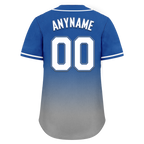Custom Blue Grey Fade Fashion Personalized Authentic Baseball Jersey BSBJ01-D0a70bf