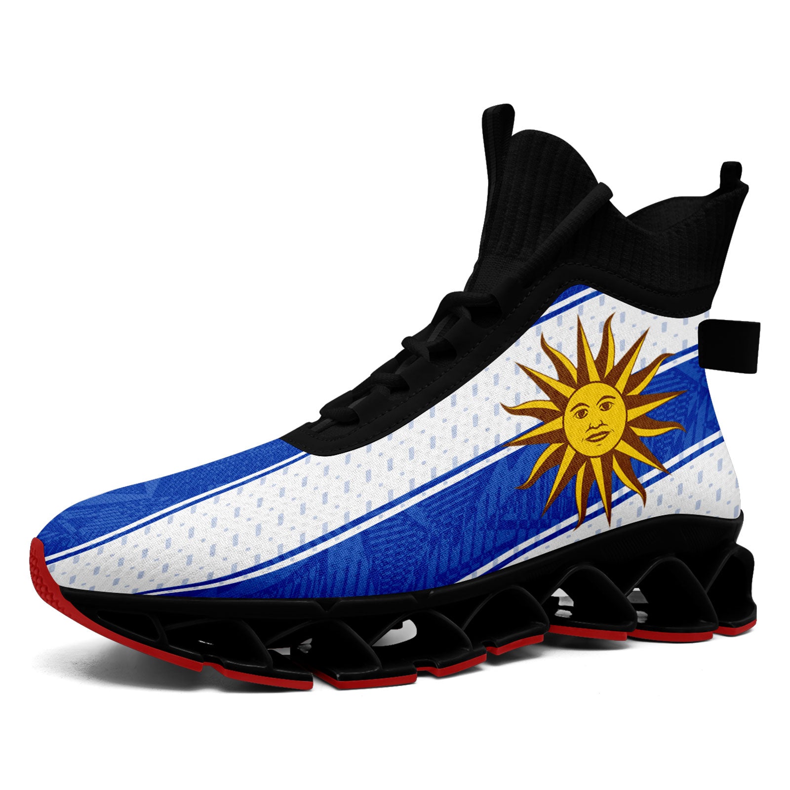 Custom Uruguay 2026 World Cup Sneakers DIY Country Flag Running Shoes Lightweight Sport Shoes Gift for Football Fans Personalized Team Name and Logo FN029XD-F009111-3