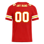 Custom Red Yellow Kansas City Personalized Authentic Football Jersey FBJ02-E0601-2