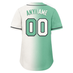 Custom Green White Gradient Fashion Personalized Authentic Baseball Jersey BSBJ01-D0a708a