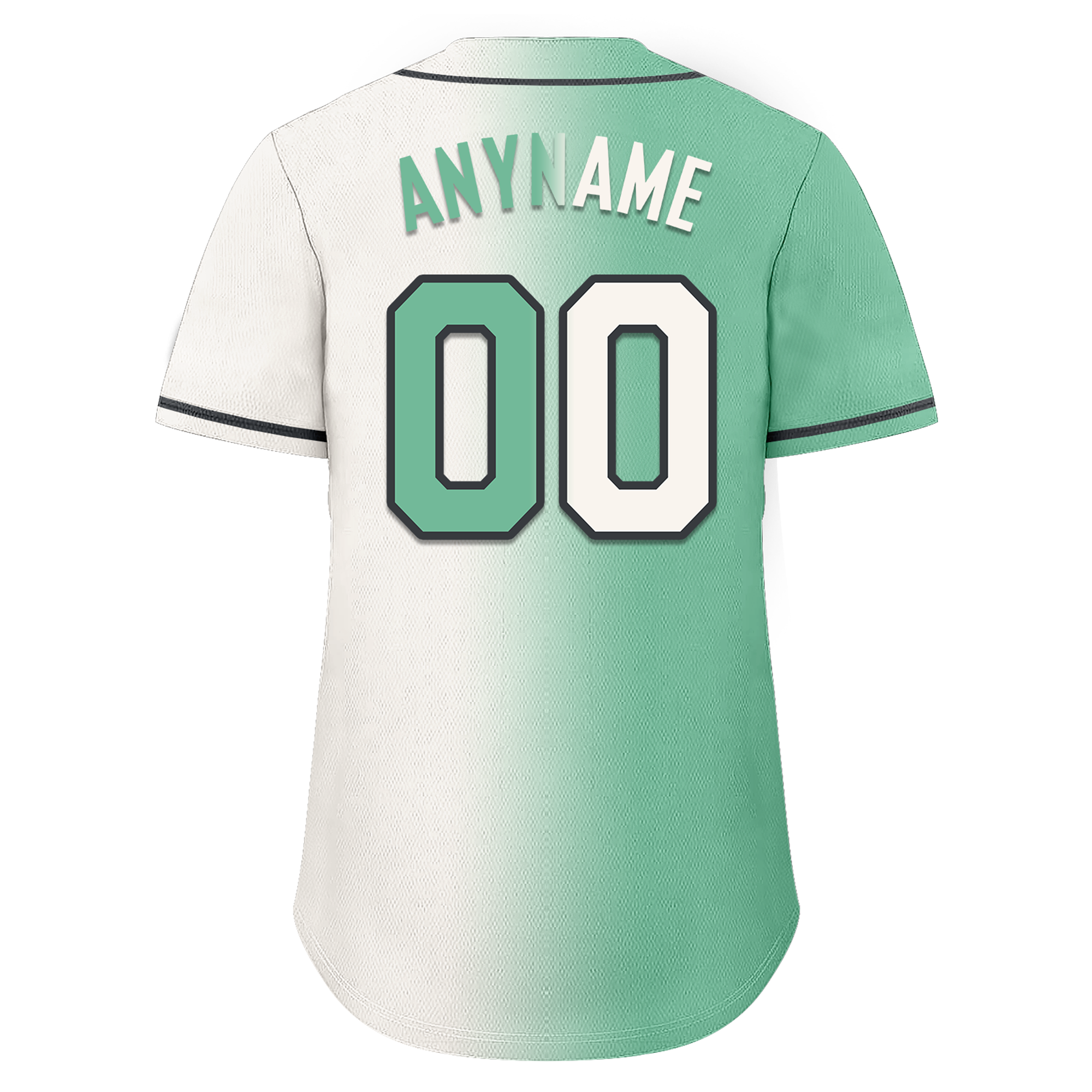 Custom Green White Gradient Fashion Personalized Authentic Baseball Jersey BSBJ01-D0a708a