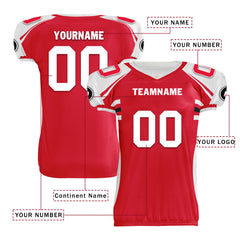 Custom Red White Missouri High-Performance American Football Jersey FBJ06-D023001-18