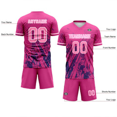 Custom Pink Soccer Sets Jersey Personalized SCJ101-D28034