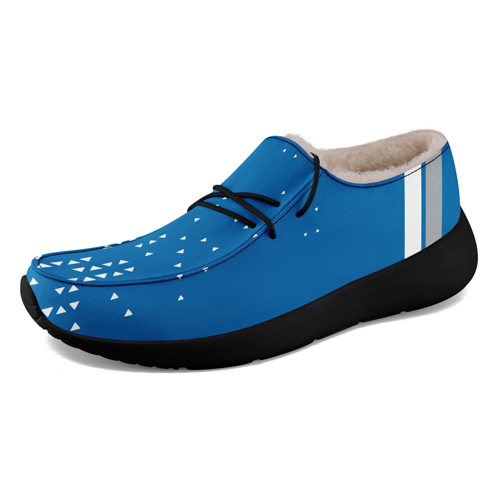Custom Blue White Detroit Shoes Personalized Sneaker FN042-D020279-11