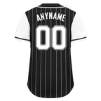 Custom Black White Stripe Fashion Personalized Authentic Baseball Jersey BSBJ01-D017239