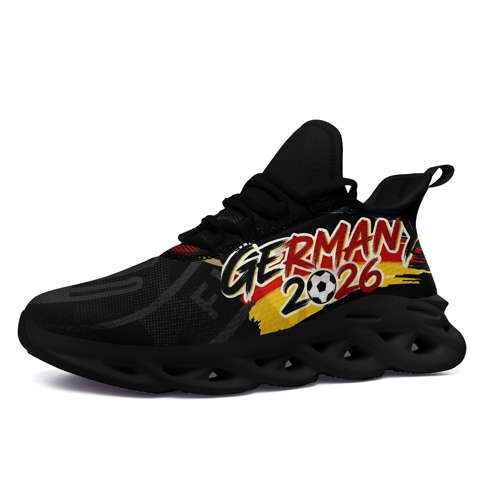 Custom Germany 2026 World Cup Sneakers DIY Country Flag Running Shoes Lightweight Sport Shoes Gift for Football Fans Personalized Team Name and Logo FN003-F025035-9
