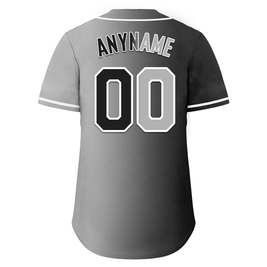 Custom Black Grey Gradient Fashion Personalized Authentic Baseball Jersey BSBJ01-D0a7a07