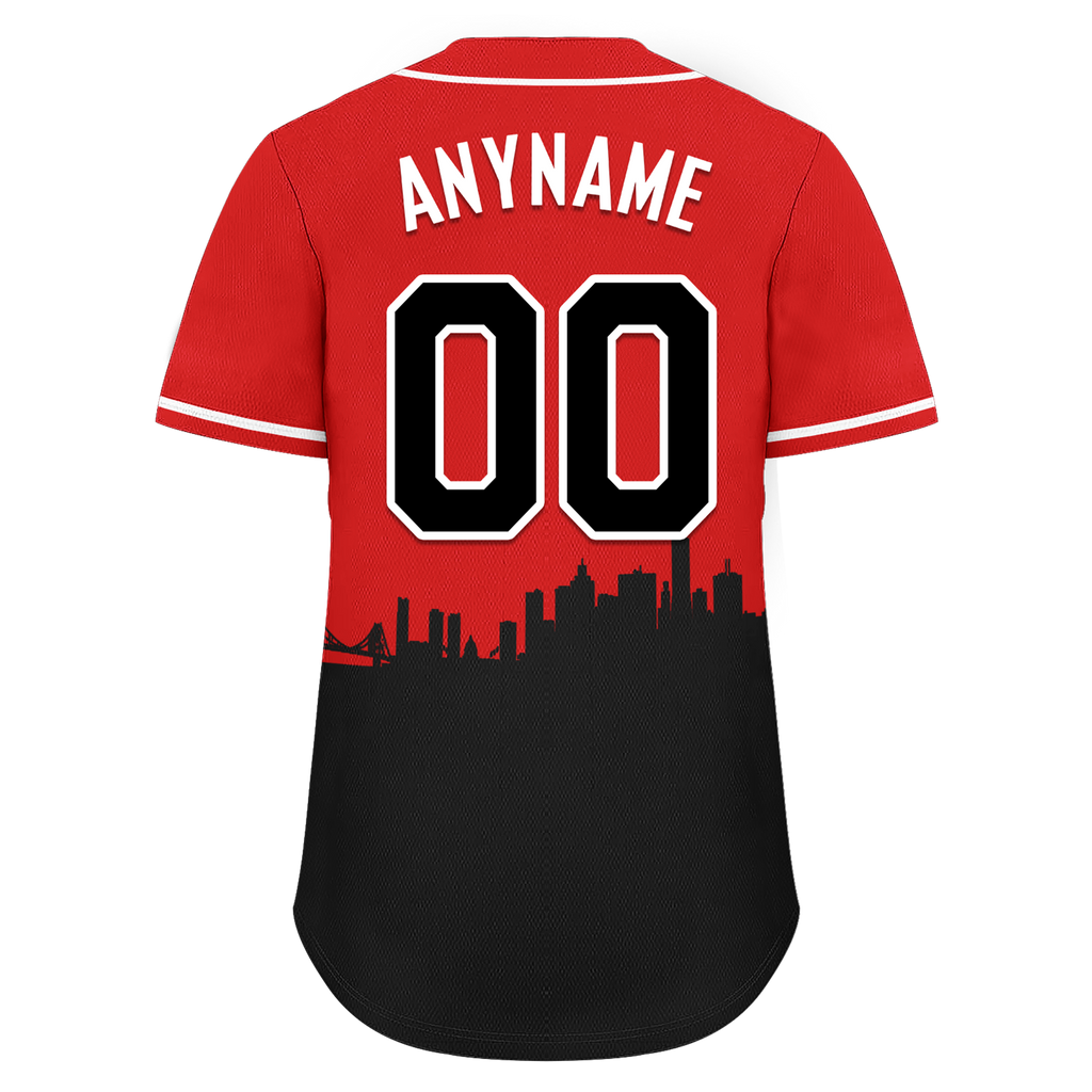 Custom Red Black City Edition Personalized Authentic Baseball Jersey BSBJ01-D017126