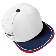 Custom White Blue Red New England Hat Sport Design Cap Stitched Adjustable Personalized PR067B-D020261-26