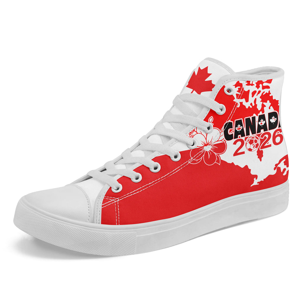 Custom 2026 World Cup Canada Sneakers DIY Country Flag Running Shoes Lightweight Sport Shoes Gift for Football Fans Personalized Team Name and Logo FN024-F023064-5