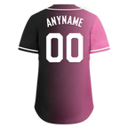 Custom Pink Black Gradient Fashion Personalized Authentic Baseball Jersey BSBJ01-D0a7099