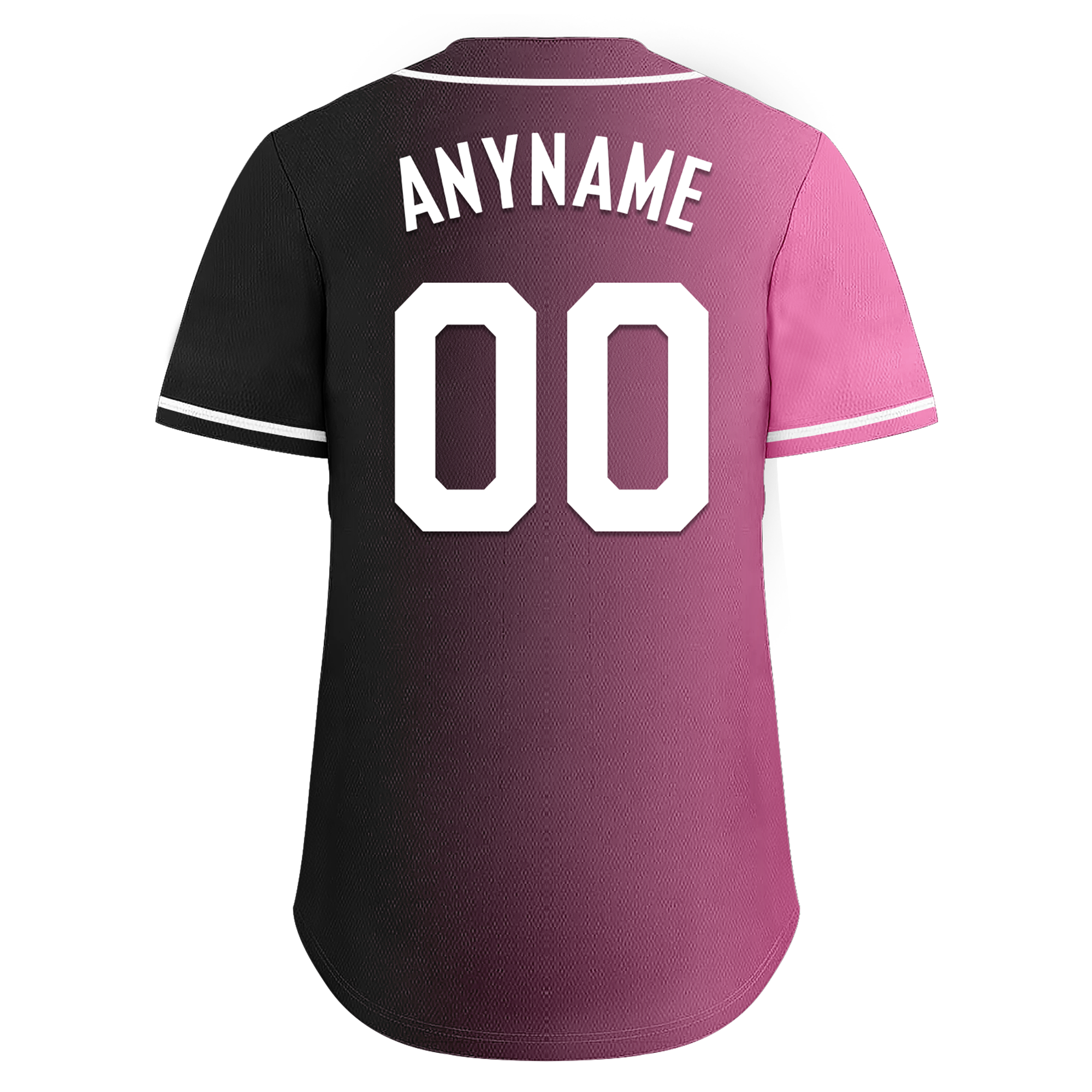 Custom Pink Black Gradient Fashion Personalized Authentic Baseball Jersey BSBJ01-D0a7099