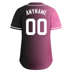 Custom Pink Black Gradient Fashion Personalized Authentic Baseball Jersey BSBJ01-D0a7099