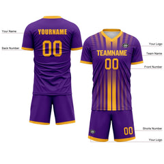 Custom Purple Yellow Soccer Sets Jersey Personalized SCJ101-D020131-4