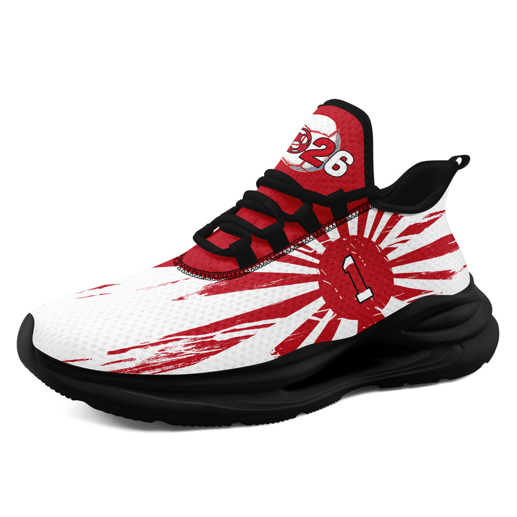 Custom 2026 World Cup Japan Sneakers DIY Country Flag Running Shoes Lightweight Sport Shoes Gift for Football Fans Personalized Team Name and Logo FN079-F023088-6